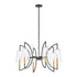 Hanley 6-Light Chandelier in Matte Black and Warm Brass