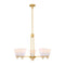 Kohlman 5-Light Chandelier in Warm Brass