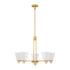 Kohlman 5-Light Chandelier in Warm Brass