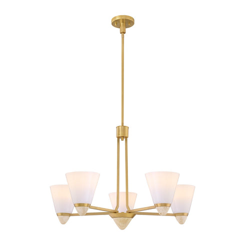 Kohlman 5-Light Chandelier in Warm Brass