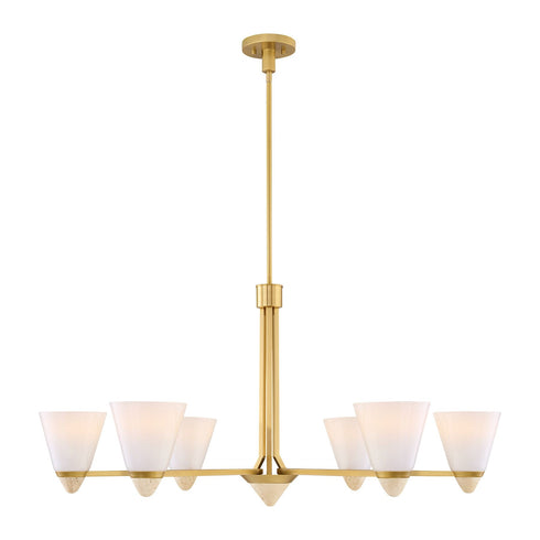 Kohlman 6-Light Chandelier in Warm Brass