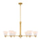 Kohlman 6-Light Chandelier in Warm Brass