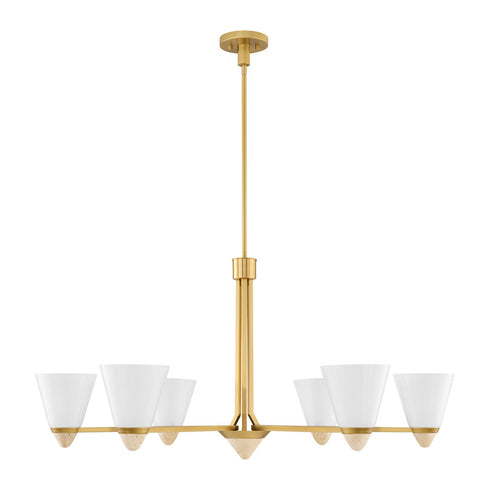 Kohlman 6-Light Chandelier in Warm Brass