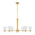 Kohlman 6-Light Chandelier in Warm Brass