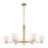 Kohlman 6-Light Chandelier in Warm Brass