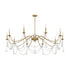 Mariposa 10-Light Chandelier in Warm Brass