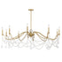 Mariposa 10-Light Chandelier in Warm Brass