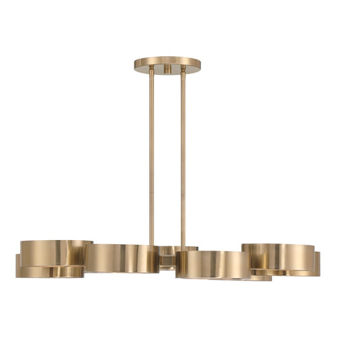 Talamanca 9-Light LED Chandelier in Noble Brass by Breegan Jane