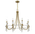Mayfair 8-Light Chandelier in Warm Brass and Chrome