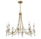 Mayfair 8-Light Chandelier in Warm Brass and Chrome