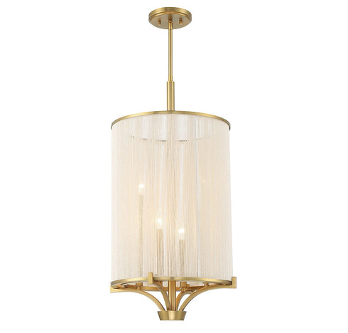 Wynwood 4-Light Chandelier in Warm Brass