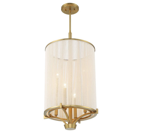 Wynwood 4-Light Chandelier in Warm Brass