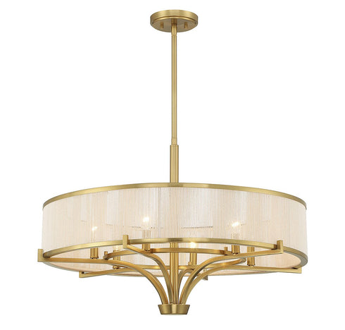 Wynwood 6-Light Chandelier in Warm Brass