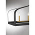 Sheffield 5-Light Linear Chandelier in White with Warm Brass Accents