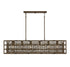 Treviso 6-Light Linear Chandelier in Grapevine