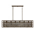 Treviso 6-Light Linear Chandelier in Grapevine
