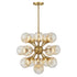 Matisse 16-Light Chandelier in Warm Brass