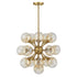 Matisse 16-Light Chandelier in Warm Brass
