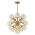 Matisse 16-Light Chandelier in Warm Brass