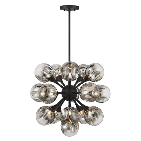 Matisse 16-Light Chandelier in Warm Brass