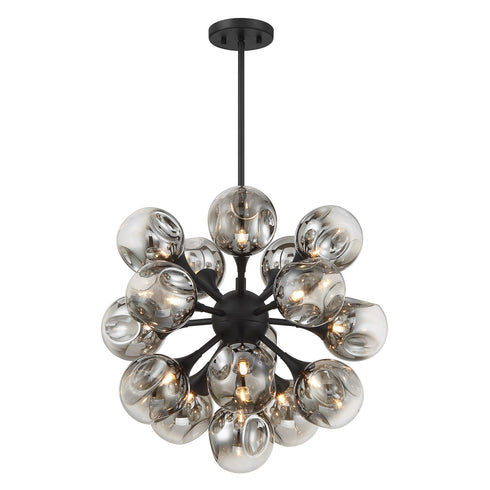 Matisse 16-Light Chandelier in Warm Brass