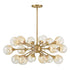 Matisse 18-Light Chandelier in Warm Brass