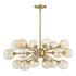 Matisse 18-Light Chandelier in Warm Brass