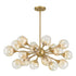 Matisse 18-Light Chandelier in Warm Brass