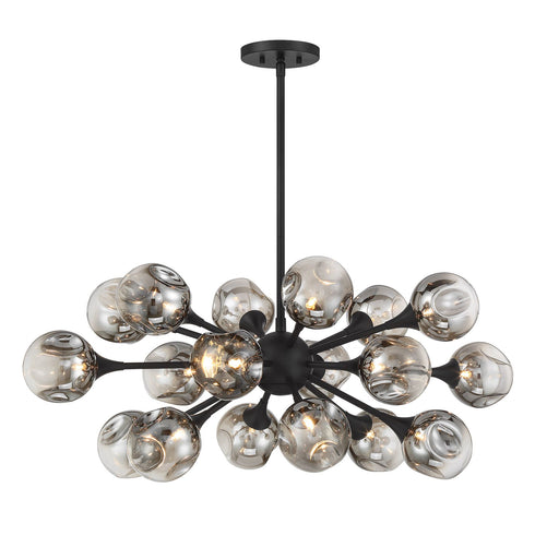 Matisse 18-Light Chandelier in Warm Brass