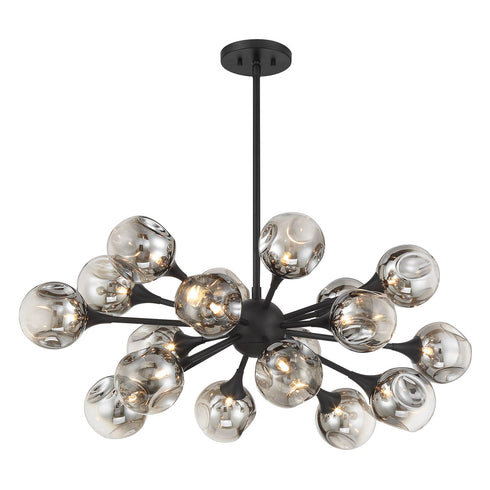 Matisse 18-Light Chandelier in Warm Brass