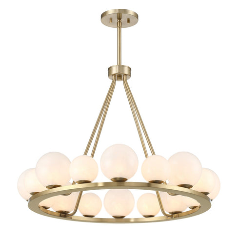 Loudon 16-Light Chandelier in Noble Brass