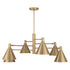 Pharos 6-Light Chandelier in Noble Brass by Breegan Jane