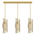 Hillbourne 3-Light Linear Chandelier in Warm Brass