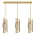 Hillbourne 3-Light Linear Chandelier in Warm Brass