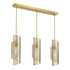 Hillbourne 3-Light Linear Chandelier in Warm Brass
