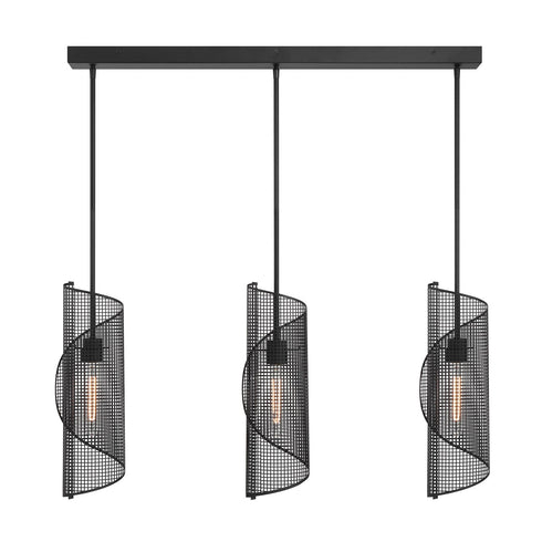Hillbourne 3-Light Linear Chandelier in Warm Brass