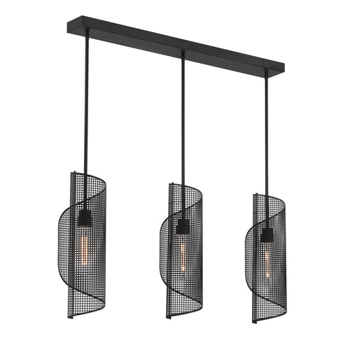 Hillbourne 3-Light Linear Chandelier in Warm Brass
