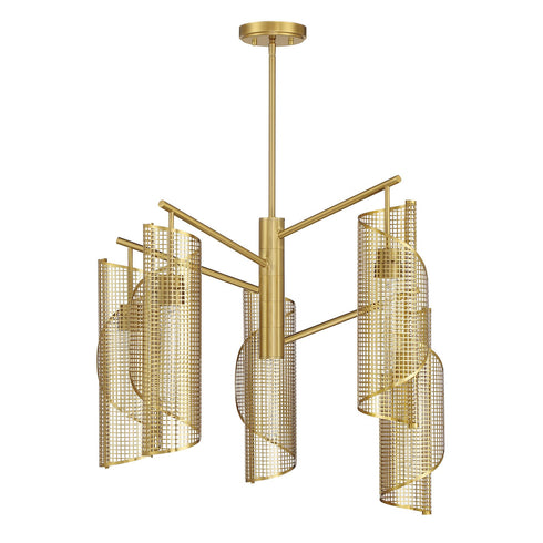 Hillbourne 5-Light Chandelier in Warm Brass