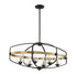 Kirkland 6-Light Linear Chandelier in English Bronze and Warm Brass