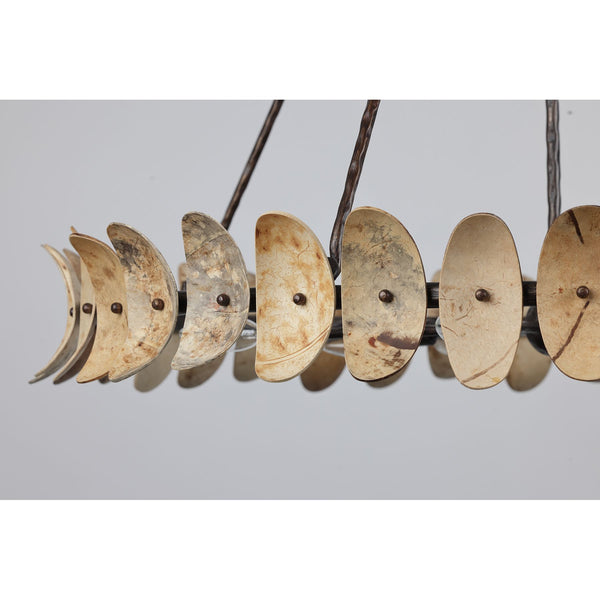 Monarch 8-Light Chandelier in Champagne Mist with Coconut Shell by Breegan Jane