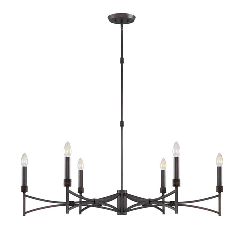 Gardner 6-Light Chandelier in Champagne Mist