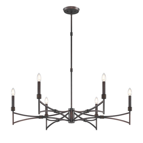 Gardner 6-Light Chandelier in Champagne Mist