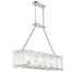 Genry 3-Light Linear Chandelier in Polished Nickel