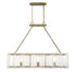 Genry 3-Light Linear Chandelier in Polished Nickel