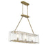Genry 3-Light Linear Chandelier in Polished Nickel