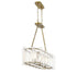 Genry 3-Light Linear Chandelier in Polished Nickel