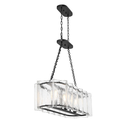Genry 3-Light Linear Chandelier in Polished Nickel