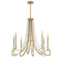Helen 8-Light Chandelier in Warm Brass