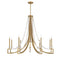Helen 9-Light Chandelier in Warm Brass