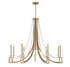 Helen 9-Light Chandelier in Warm Brass